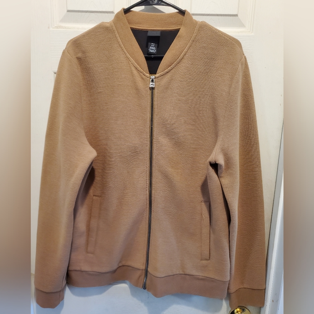 Zipped Up Ribbed Cardigan
